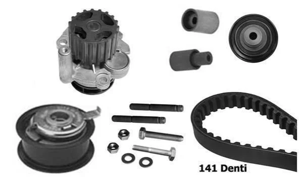 <strong>BUGATTI SKODA К-кт ГРМ (помпа+ 4 ролика+ремень+крепление) FABIA 1.9 99- Bugatti KBU10049B (фото 1)</strong>