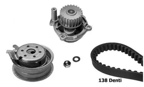 BUGATTI AUDI К-т ГРМ (помпа + ремень + ролик + крепеж) 1,6 A3/A4 VW Golf IV 1,6/2,0 SKODA 1,6/2,0 SEAT для Bugatti KBU5112B фото товару