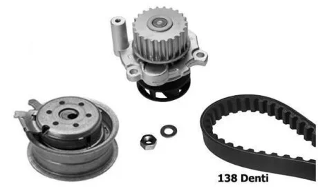 BUGATTI AUDI К-т ГРМ (помпа+рем.+ролик+крепление) 1,6 A3/A4 VW Golf IV 1,6/2,0Skoda 1,6/2,0 Seat для Bugatti KBU5113A фото товару