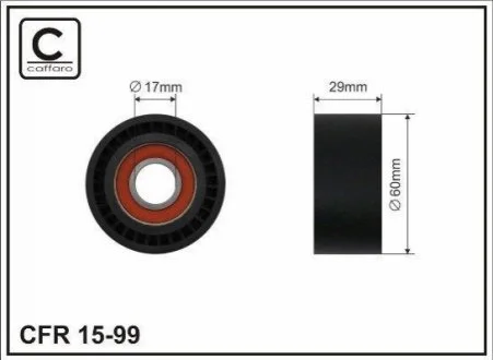 Ролик Bmw 7 (E65/E66) 4.0d/4.5d 02- для CAFFARO 15-99 фото товару