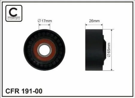 Ролик натяжний NISSAN / INFINITI для CAFFARO 191-00 фото товару