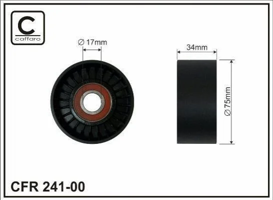 <strong>Ролик обводной пас поликлиновый CAFFARO 241-00 (фото 1)</strong>