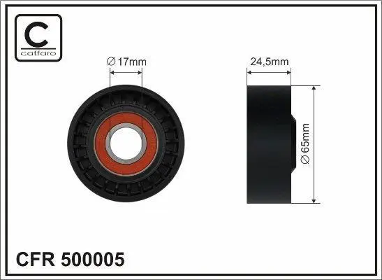 <strong>Ролик натяжний 65*17*25 GENERAL MOTORS CAFFARO 500005 (фото 1)</strong>