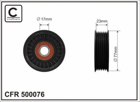 Ролік CHRYSLER / DODGE для CAFFARO 500076 фото товару