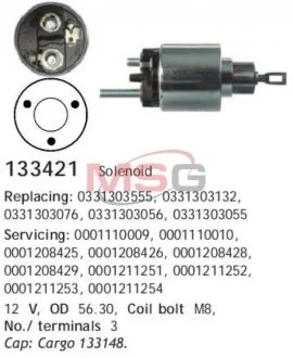 Реле втягуюче стартера для Volkswagen CARGO 133421 фото товару
