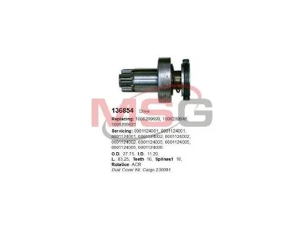 Бендікс стартера для Volkswagen, Seat, Ford, Skoda, Audi CARGO 136854 фото товару