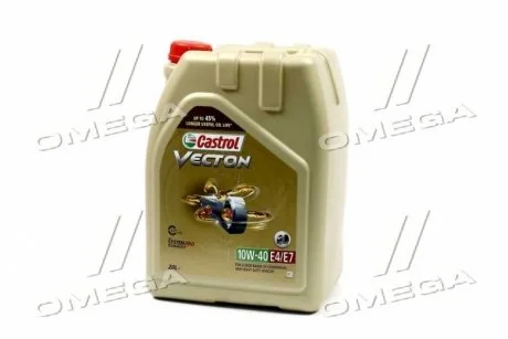 Олива ДВЗ 10W-40 Castrol VECTON API CI-4, ACEA E4/E7, MAN M 3277, 20л, синт. для CASTROL 15BA40 фото товару
