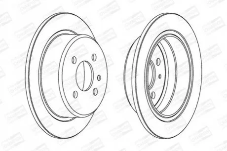 BMW Диск тормозной задний E30 316/325 82-94 (258*10) для BMW CHAMPION 561132CH фото товару