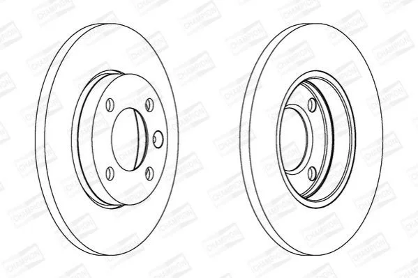 <strong>VW Диск тормозной передн.Audi 80,Golf I,II,III,Passat,Vento CHAMPION 561141CH (фото 1)</strong>