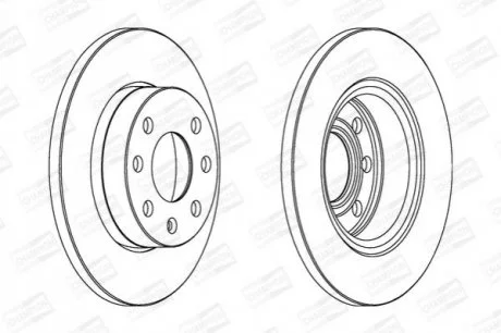 OPEL Диск тормозной передний Astra F,Corsa,Kadett D/E,Vectra A 1.0/1.8 81-00 для CHAMPION 561158CH фото товару