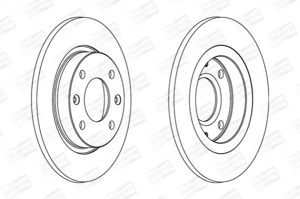 <strong>PEUGEOT Диск тормозной передний 205,309,Citroen ZX CHAMPION 561253CH (фото 1)</strong>