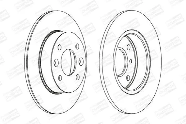 <strong>RENAULT Диск тормозной передний R 5911 238X8 CHAMPION 561257CH (фото 1)</strong>