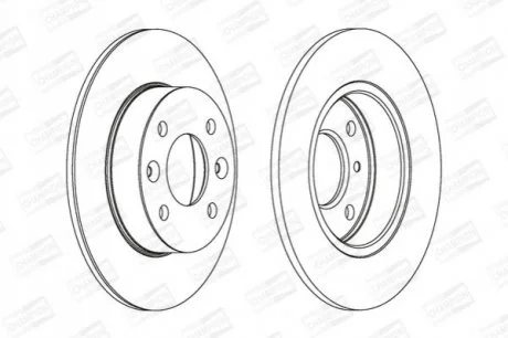 RENAULT Диск тормозной передний R 5911 238X8 для Renault CHAMPION 561257CH фото товару