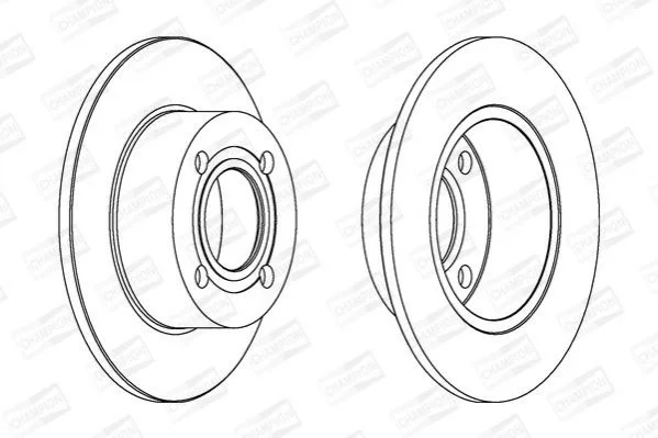 <strong>VW Диск тормозной задн. 10mm Audi 80/100 82-96 CHAMPION 561312CH (фото 1)</strong>