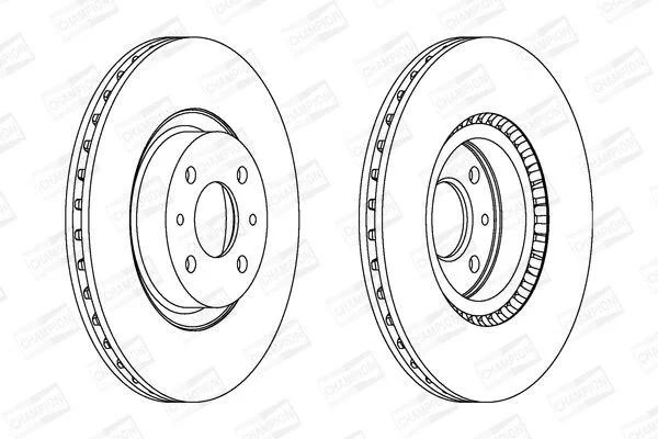 <strong>Диск тормозной передний (кртано 2) Fiat Doblo (01-), Bravo (I,II) CHA CHAMPION 561387CH (фото 1)</strong>