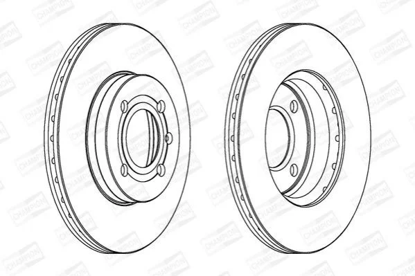 <strong>Диск гальмівний передній (кратно 2шт.) VW Polo III (95-09) CHAMPION 561448CH (фото 1)</strong>