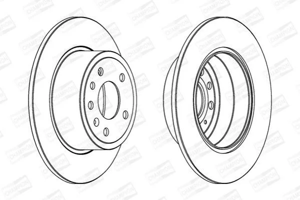 <strong>Диск гальмівний задній (ціна за 2шт.) Opel/Vauxhall Vectra CHAMPION 561962CH (фото 1)</strong>