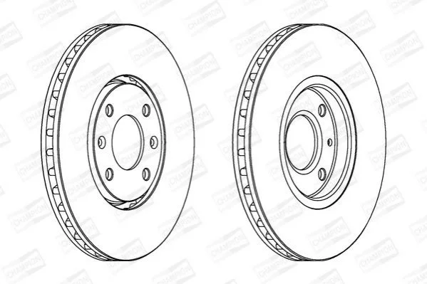 <strong>PEUGEOT Диск тормозной передний 406,Citroen Xantia 95- CHAMPION 562019CH (фото 1)</strong>