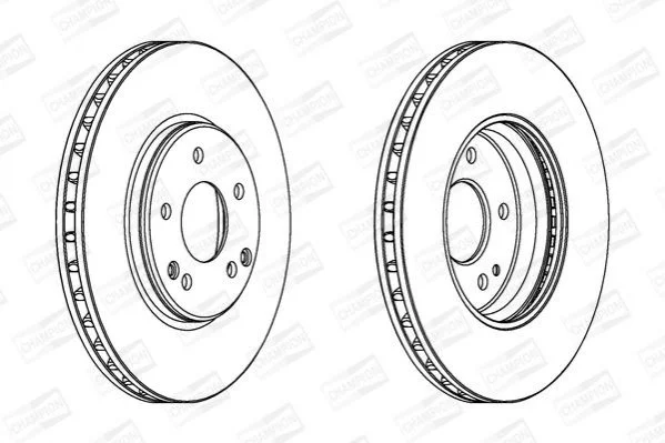 <strong>Диск гальмівний передній (кратно 2шт.) MERCEDES-BENZ C-CLASS (W203) 00-07, C-CLASS T-Model (S203) 01-07 CHAMPION 562034CH (фото 1)</strong>