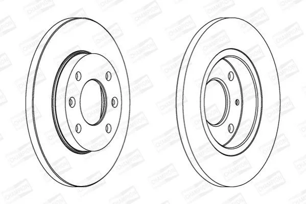 <strong>Диск гальмівний передній (кратно 2) Citroen Xsara (N1) (97-05) / Peugeot 206 Hatchback (2A/C) (98-12) CHAMPION 562055CH (фото 1)</strong>