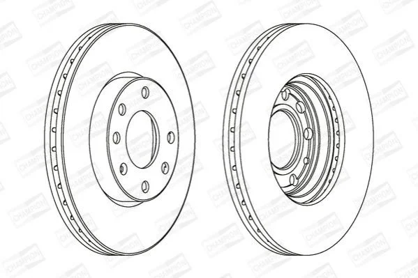 <strong>Диск гальмівний передній (ціна за 2шт.) Opel Astra (98-) CHAMPION 562069CH (фото 1)</strong>