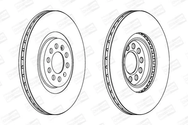 <strong>VW Диск тормозной передний Audi A3,Golf IV,Skoda SuperB 99- CHAMPION 562132CH (фото 1)</strong>