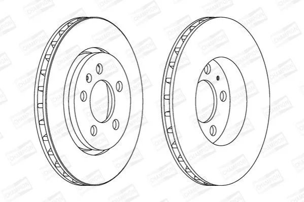 <strong>VW Диск тормозной задн.(вентил.) Golf IV, New Beetle Audi A3/ TT/S3Skoda Octavia CHAMPION 562133CH (фото 1)</strong>