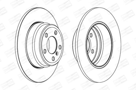 Диск гальмівний CHAMPION 562135CH-1 фото товара