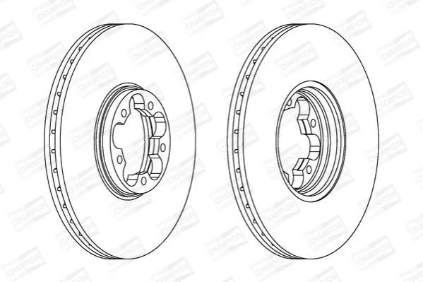 <strong>Диск гальмівний передній (кратно 2шт.) Ford Transit (00-06) CHAMPION 562140CH (фото 1)</strong>