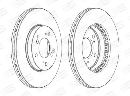 Диск гальмівний для Honda, Acura CHAMPION 562143CH фото товару