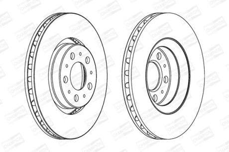Диск гальмівний CHAMPION 562173CH фото товара