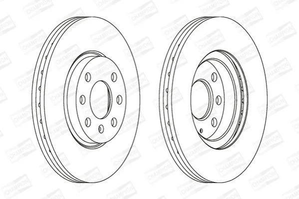 <strong>Диск гальмівний передній (кратно 2шт.) Opel Combo/MPV 01 - Corsa C (X01) (00-09), CHAMPION 562196CH (фото 1)</strong>