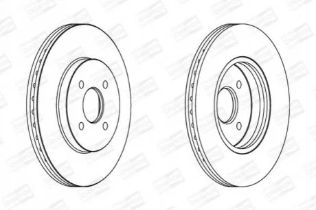 FORD Диск тормозной передн.Mondeo III 00- для Ford CHAMPION 562206CH фото товару