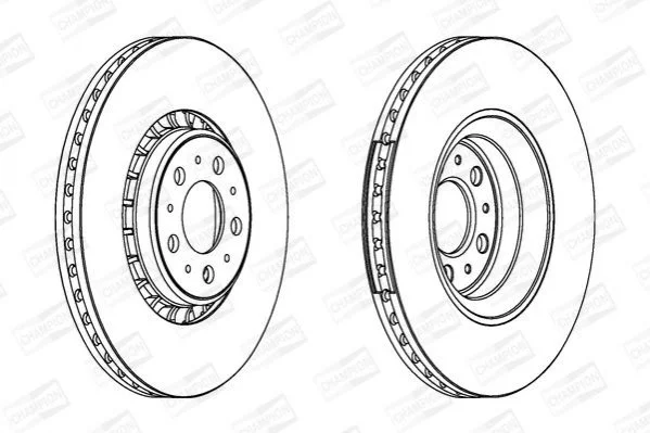 <strong>Диск гальмівний передній (кртано 2) Volvo XC90 I (562217CH1) CHAMPION 562217CH-1 (фото 1)</strong>