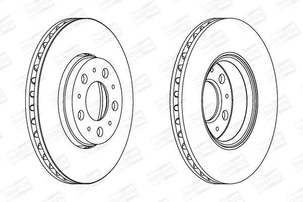 <strong>Гальмівний диск перед. S60/S70/S80/V70/XC70 (98-10) компл. 2шт CHAMPION 562244CH (фото 1)</strong>