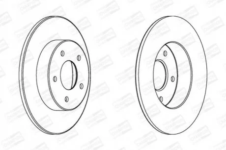 Диск гальмівний задній (кратно 2) Nissan Almera (00-06), Primera (02-) для CHAMPION 562264CH фото товару