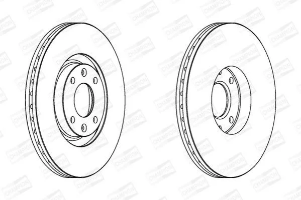 <strong>Диск гальмівний передній (кратно 2) Citroen C4 Grand Picasso I (UA_) (06-13), C4 I (LC_) (04-14) CHAMPION 562267CH (фото 1)</strong>