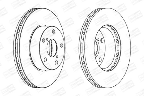 Диск гальмівний CHAMPION 562269CH фото товара