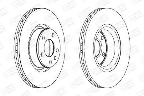 Диск гальмівний CHAMPION 562271CH фото товару