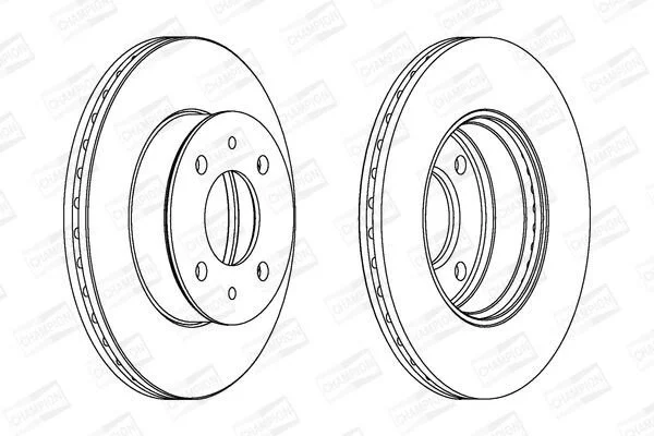 <strong>Гальмівний диск перед. Hyundai Accent II 00-05 (241x19) компл. 2шт CHAMPION 562273CH (фото 1)</strong>