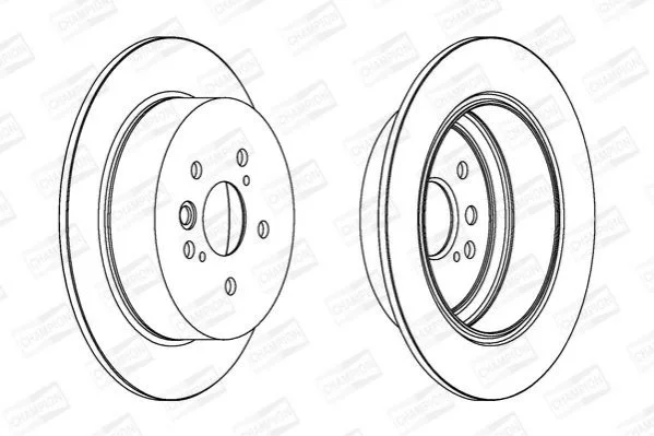 <strong>TOYOTA Диск тормозной задн.Rav 4 II 00- CHAMPION 562288CH (фото 1)</strong>