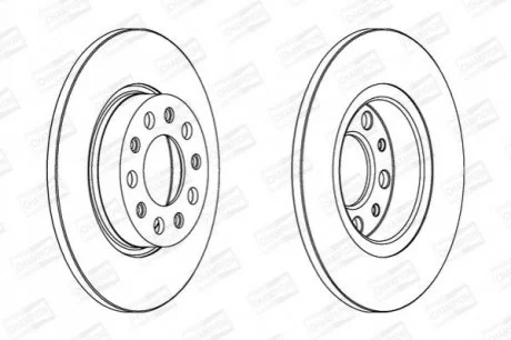 FIAT Диск тормозной задн. Alfa Romeo 159,Brera для CHAMPION 562301CH фото товару