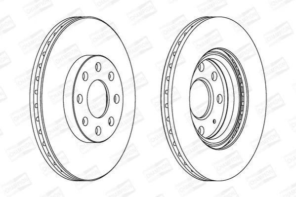 <strong>OPEL Диск тормозной передний Corsa D 06-,Fiat Grande Punto 05- CHAMPION 562304CH (фото 1)</strong>