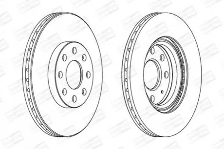 Диск гальмівний для Fiat, Opel, Vauxhall CHAMPION 562304CH фото товару