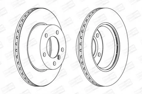 BMW Диск тормозной передний.1 E87,F20/21,2 F22 10- для BMW CHAMPION 562313CH фото товару