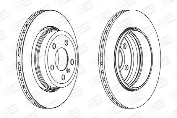 <strong>Диск гальмівний задній BMW X3 (E83) 03-11 CHAMPION 562327CH-1 (фото 1)</strong>