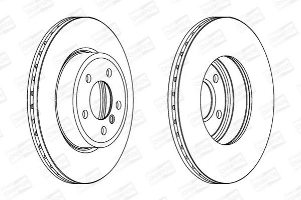 <strong>Диск гальмівний передній (ціна за 2шт.) BMW X3 (04-) CHAMPION 562350CH (фото 1)</strong>