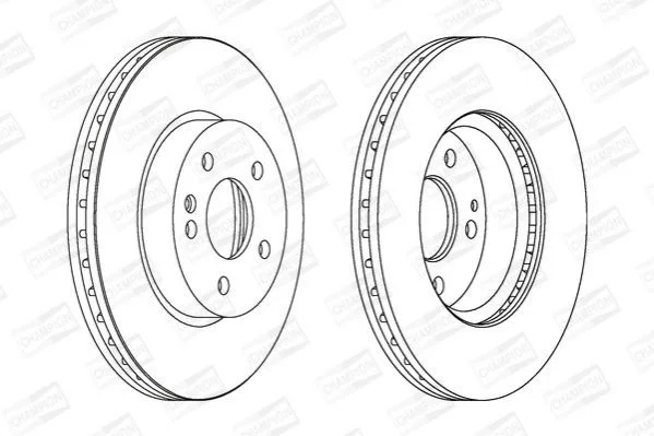 <strong>Диск гальмівний передній (кратно 2шт.) MERCEDES-BENZ V-CLASS (W447) 14-, VIANO (W CHAMPION 562392CH (фото 1)</strong>