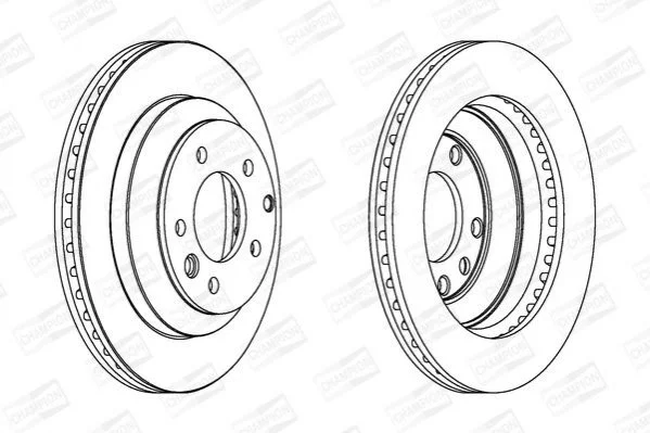 <strong>Диск гальмівний задній (кратно 2шт.) AUDI Q7 (4LB) (06-16)/PORSCHE CAYENNE (92A) (10-) CHAMPION 562393CH (фото 1)</strong>