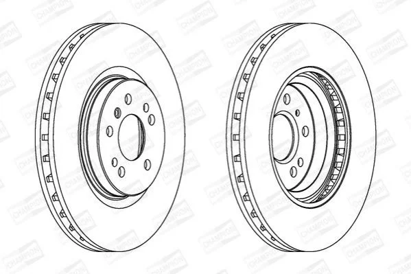 <strong>Диск гальмівний передній MERCEDES-BENZ M-CLASS (W164) 05-12, R-CLASS (W251, V251) 05-17 CHAMPION 562403CH-1 (фото 1)</strong>